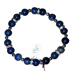 Hand Crafted Blue Adventurine Beaded Bracelet